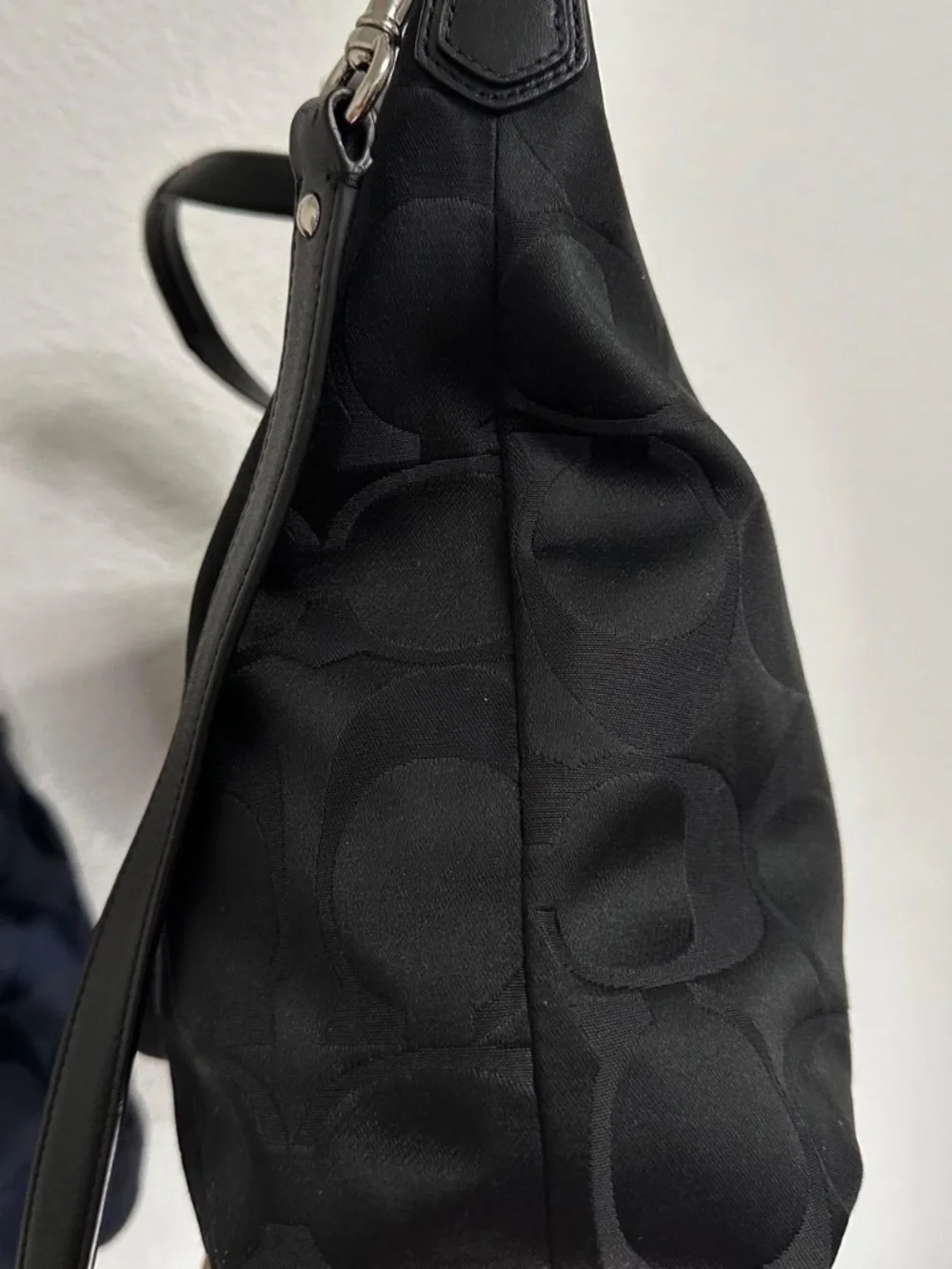 Vintage Y2K Coach Campbell Signature Izzy Fashion Large Black Satchel Purse